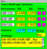 Forex Arbitrage Calculator screenshot